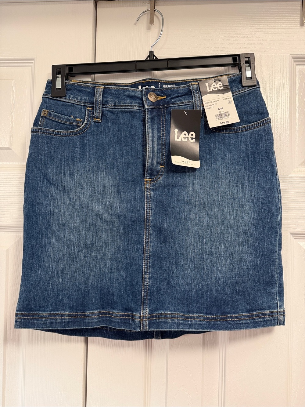 Lee Skort Blue Denim Midrise